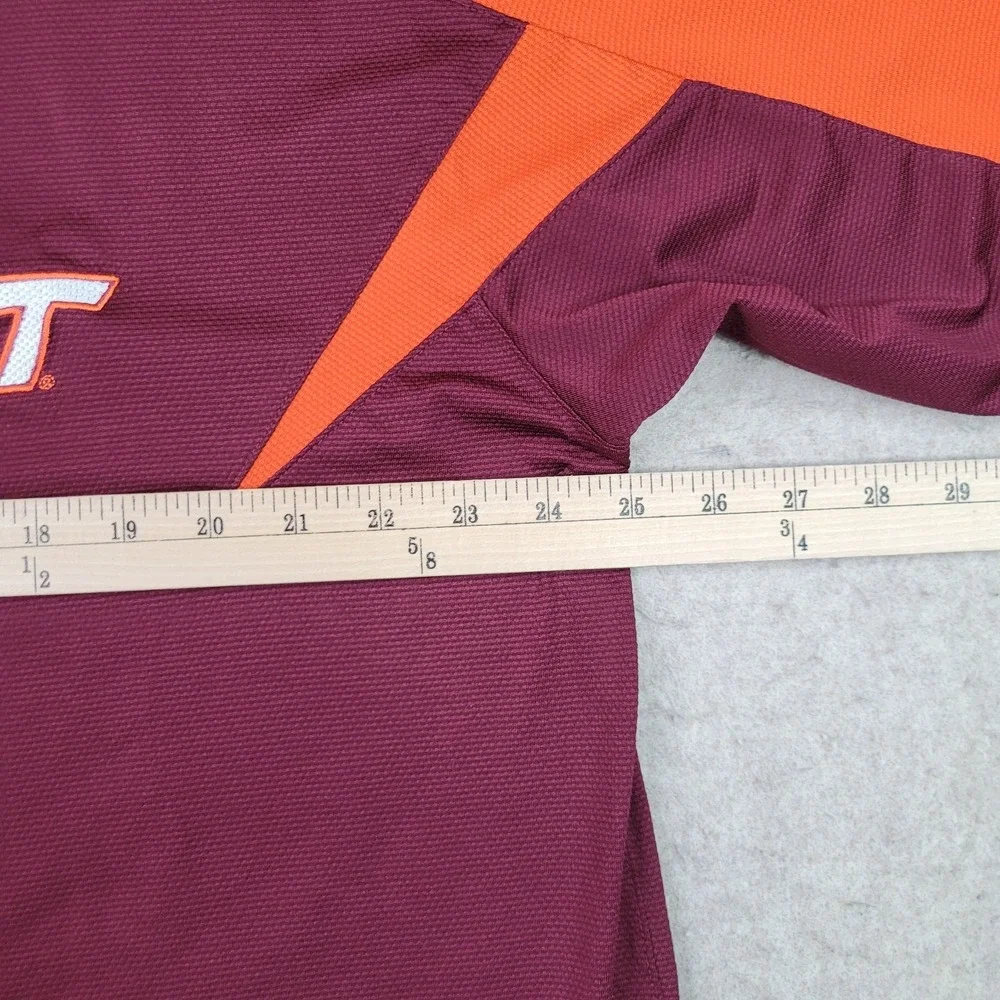 Nike Virginia Tech Hokies Polo Shirt Men XL Red Orange Short Sleeve Vintage NCAA